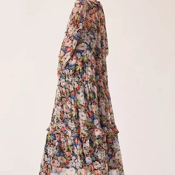 Anthropologie The Marais Printed Chiffon Maxi Dress 3xl - Picture 3 of 6